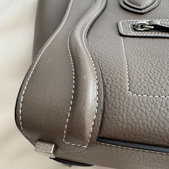 Celine Micro Luggage Bag in Taupe (Souris) - Picture 5 of 16